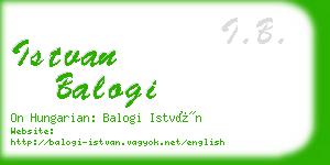 istvan balogi business card